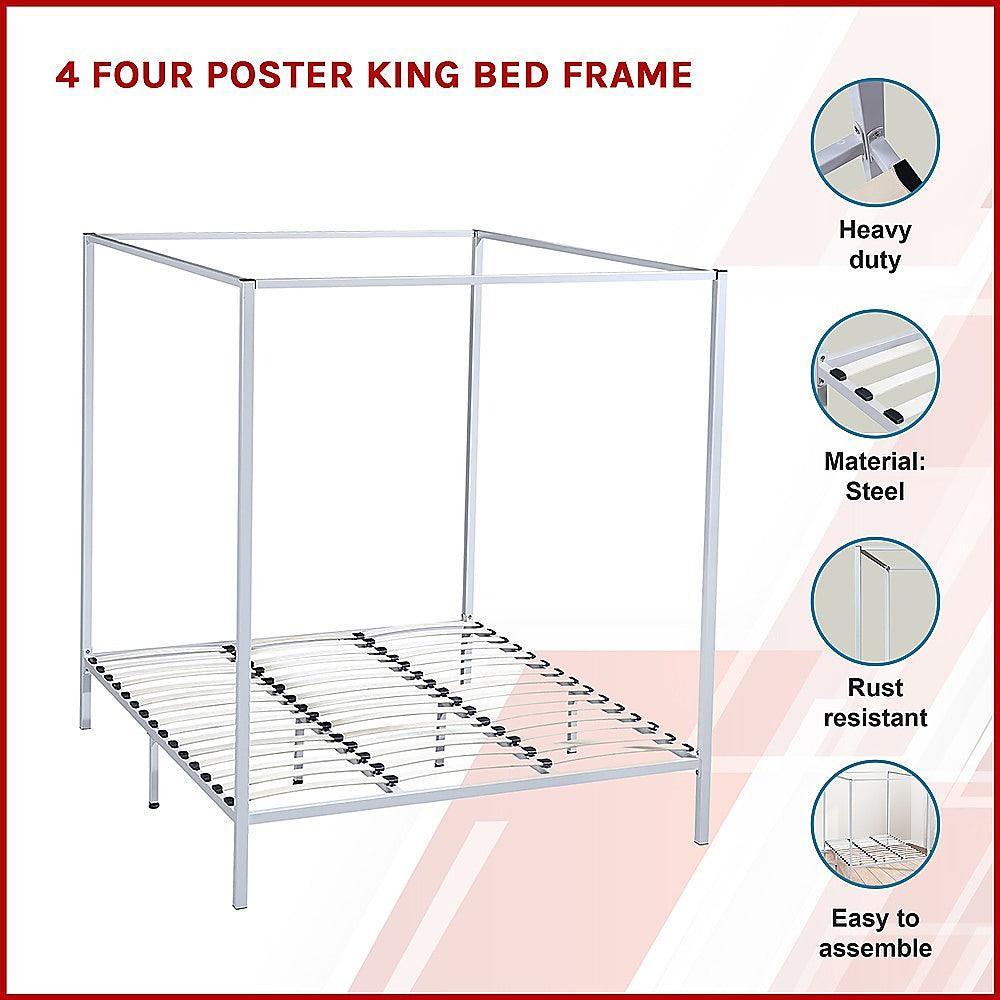 4 Four Poster King Bed Frame - John Cootes