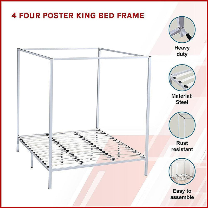 4 Four Poster King Bed Frame - John Cootes