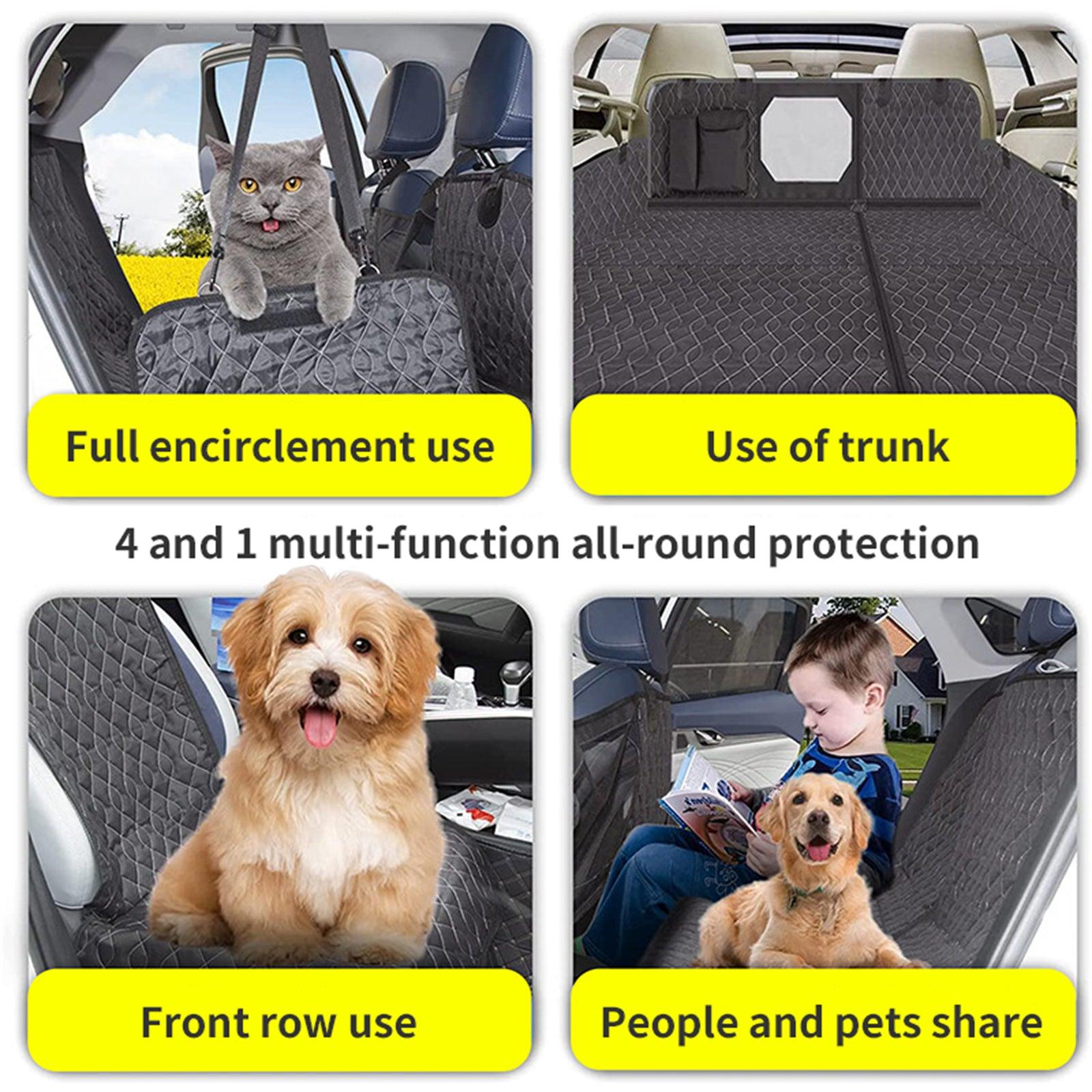4-in-1 Multi-Function Car Back Seat Cover Pet Dog Waterproof Hammock Protective Pad - John Cootes