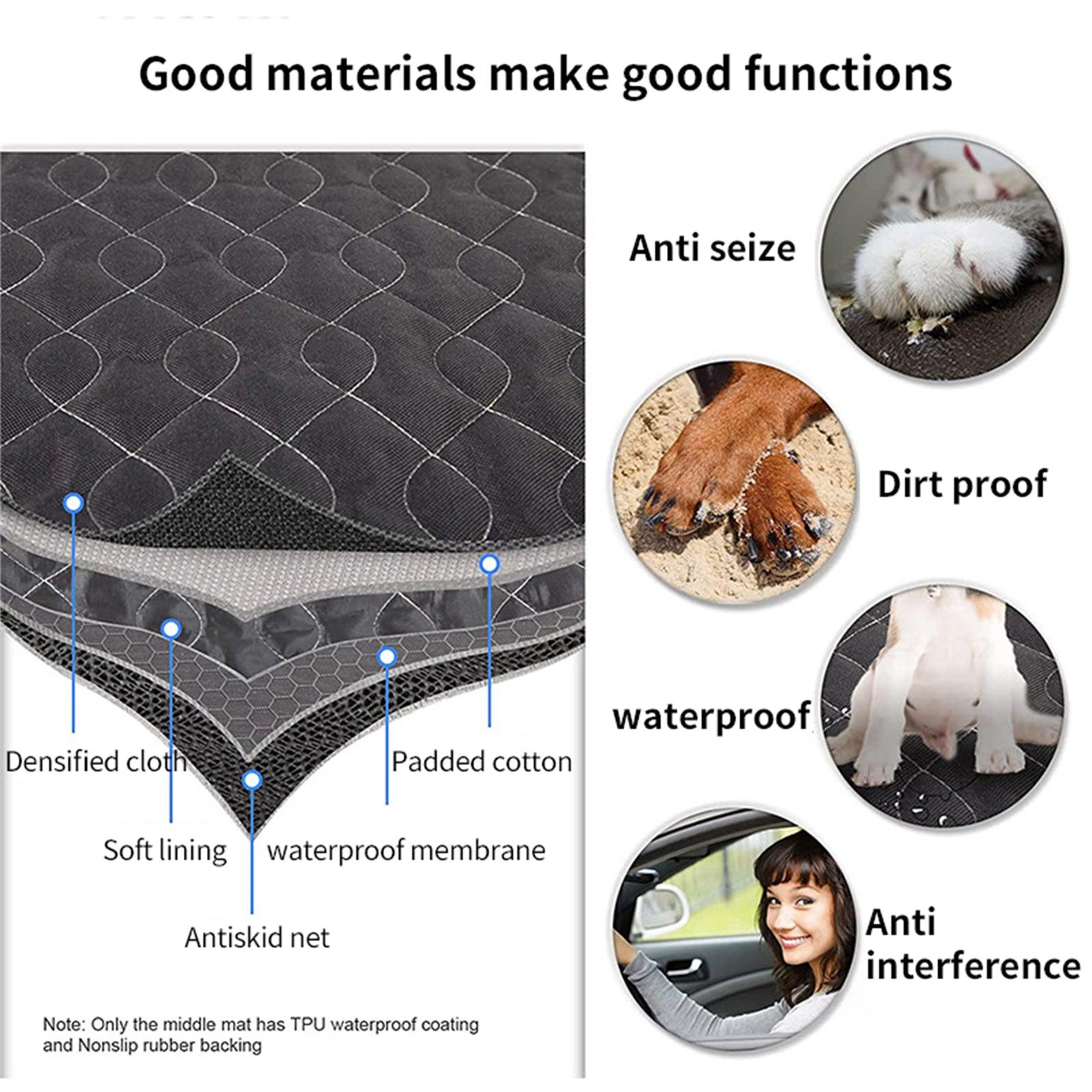 4-in-1 Multi-Function Car Back Seat Cover Pet Dog Waterproof Hammock Protective Pad - John Cootes