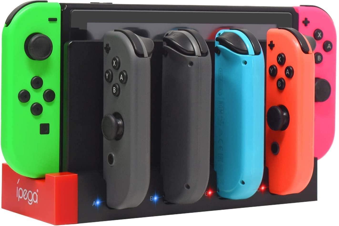 4 in1 Charger Station Stand for Nintendo Switch Joy-con with LED Indication - John Cootes