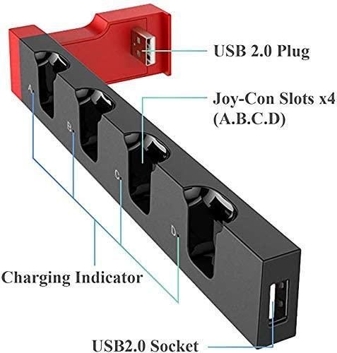 4 in1 Charger Station Stand for Nintendo Switch Joy-con with LED Indication - John Cootes