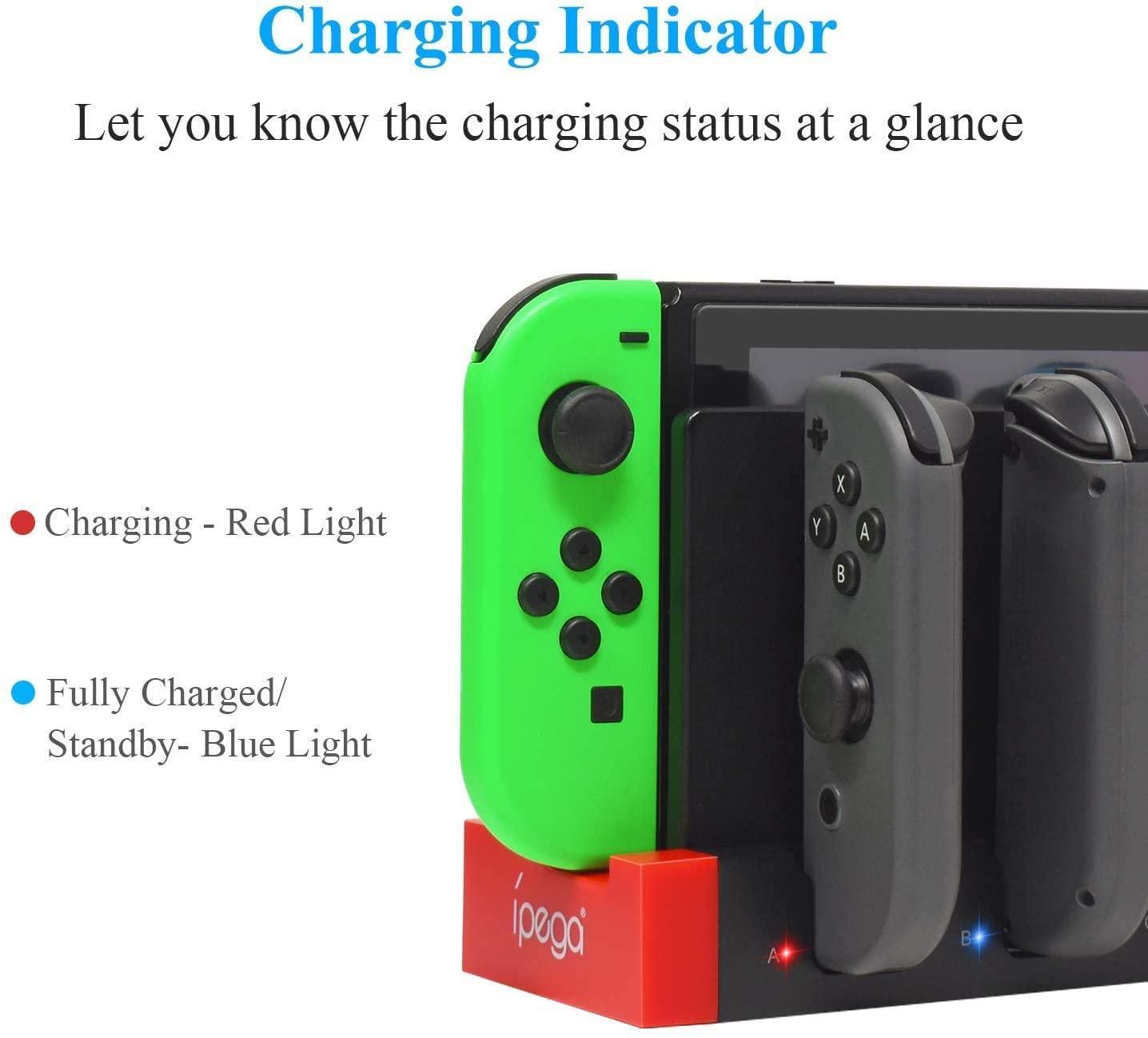 4 in1 Charger Station Stand for Nintendo Switch Joy-con with LED Indication - John Cootes