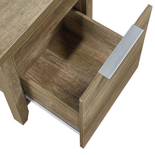 4 Pieces Bedroom Suite Natural Wood Like MDF Structure Queen Size Oak Colour Bed, Bedside Table & Tallboy - John Cootes