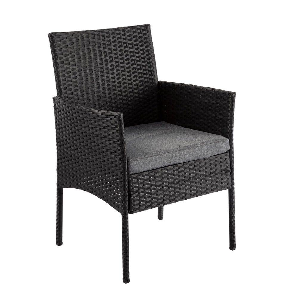 4 Seater Wicker Outdoor Lounge Set &#8211; Black - John Cootes