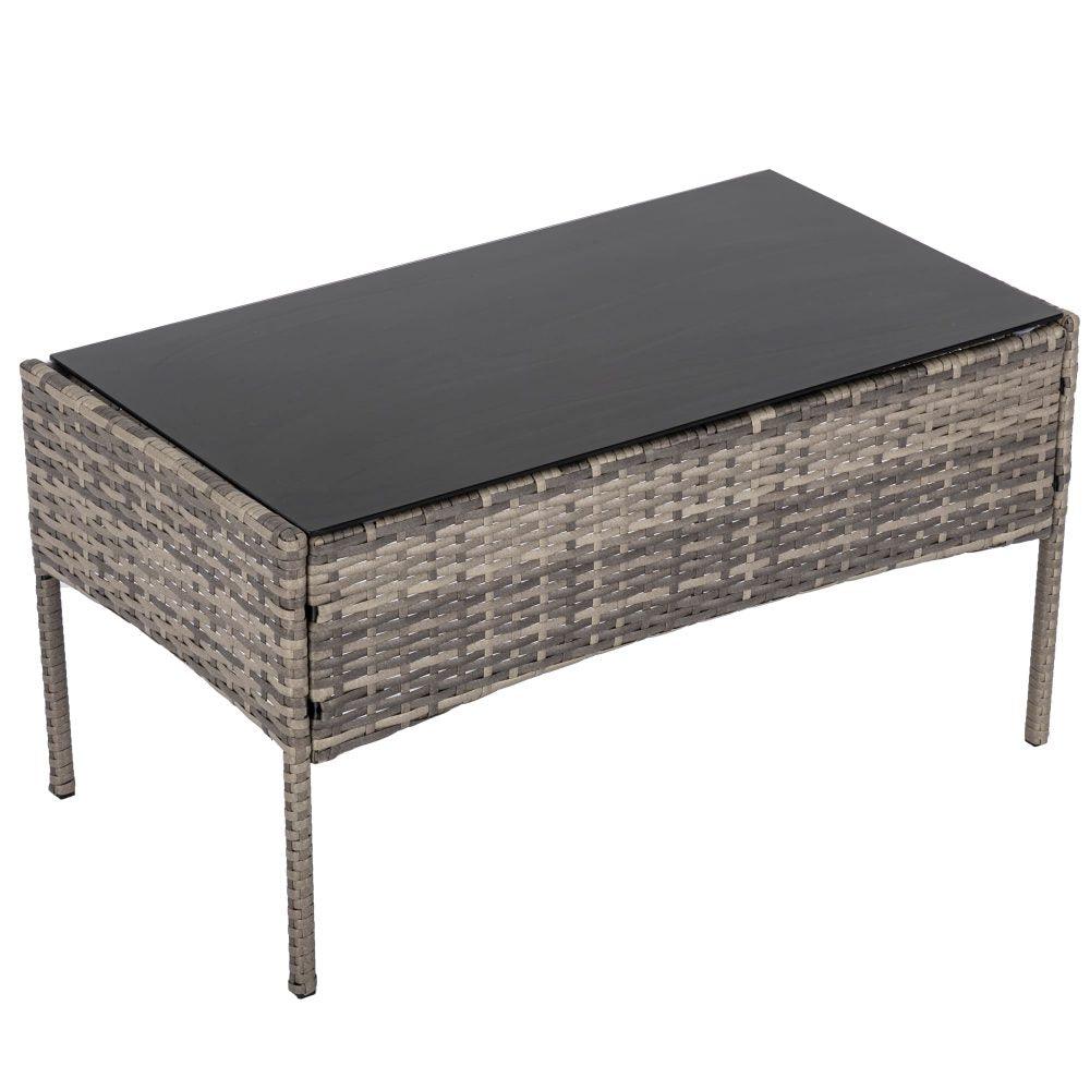 4 Seater Wicker Outdoor Lounge Set – Mixed Grey - John Cootes