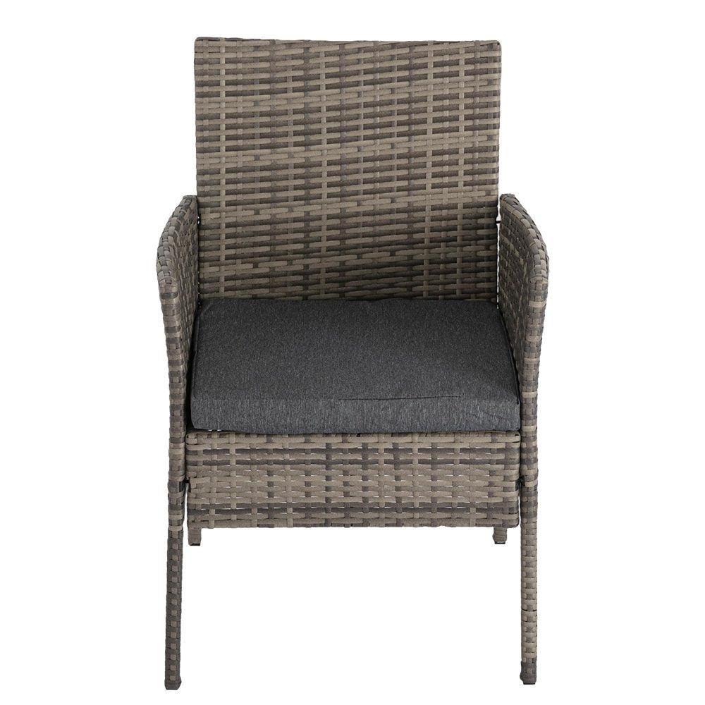 4 Seater Wicker Outdoor Lounge Set - Mixed Grey - John Cootes