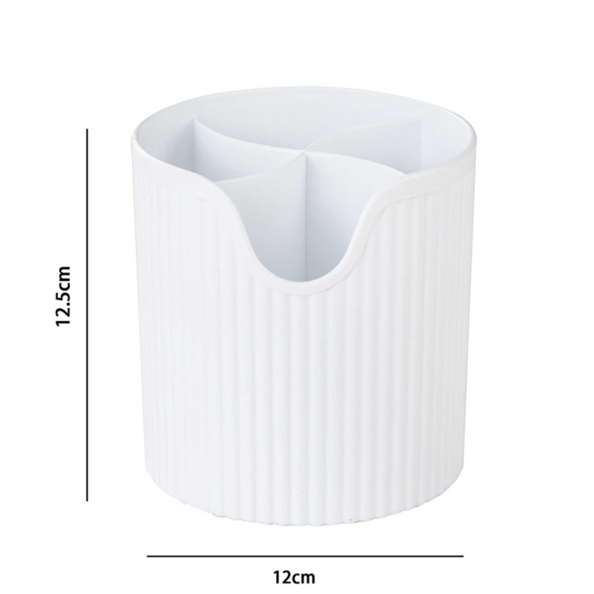 4 Slot Makeup Brush Organiser Bucket - Cosmetic Tool Storage Divider Tin - John Cootes