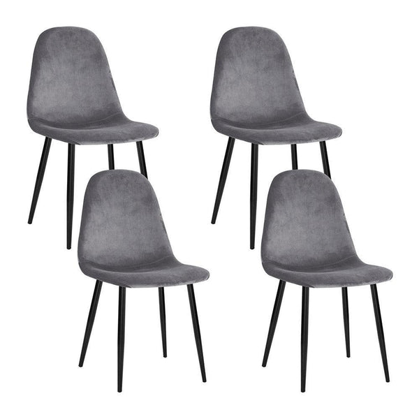 4 X Artiss Dining Chairs Dark Grey - John Cootes