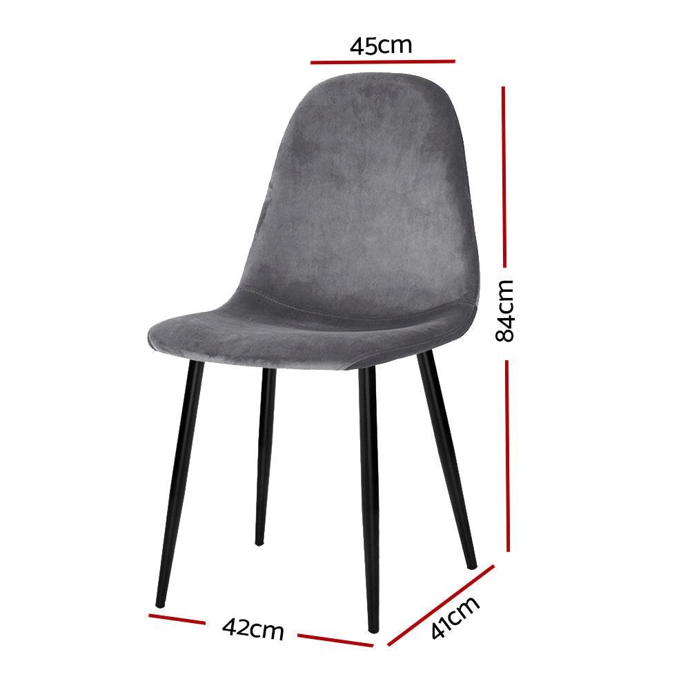 4 X Artiss Dining Chairs Dark Grey - John Cootes