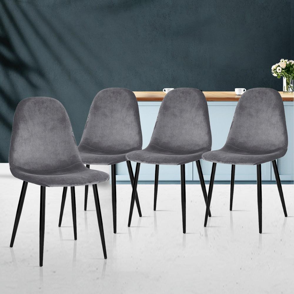 4 X Artiss Dining Chairs Dark Grey - John Cootes