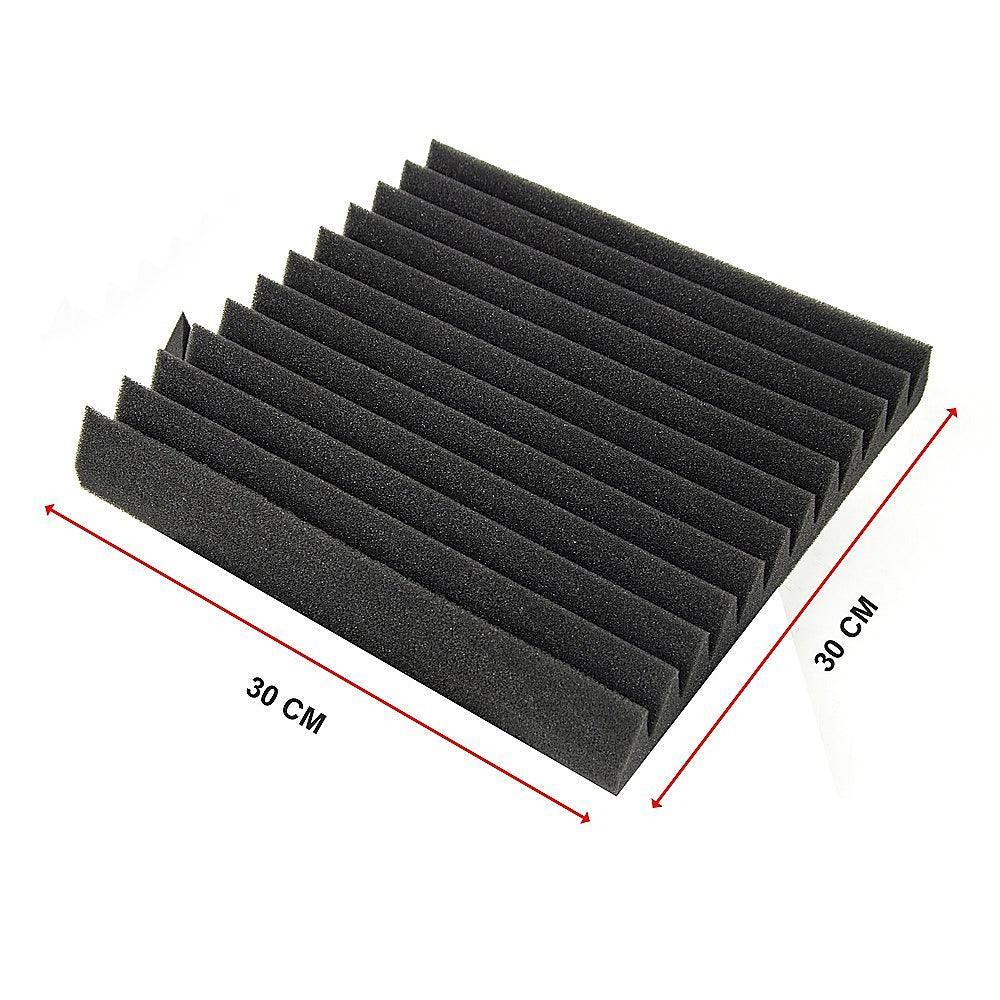 40pcs Studio Acoustic Foam Sound Absorbtion Proofing Panels Tiles Wedge 30X30CM - John Cootes