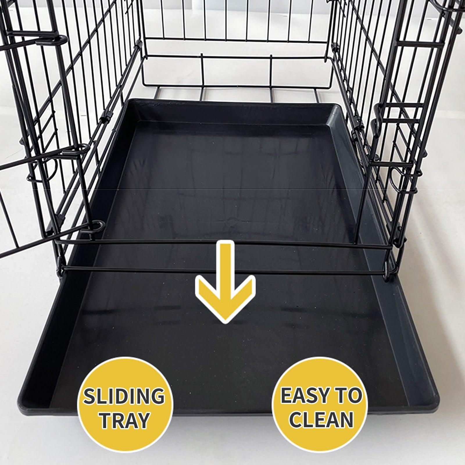 42" Pet Dog Cage Kennel Metal Crate Enlarged Thickened Reinforced Pet Dog House - John Cootes