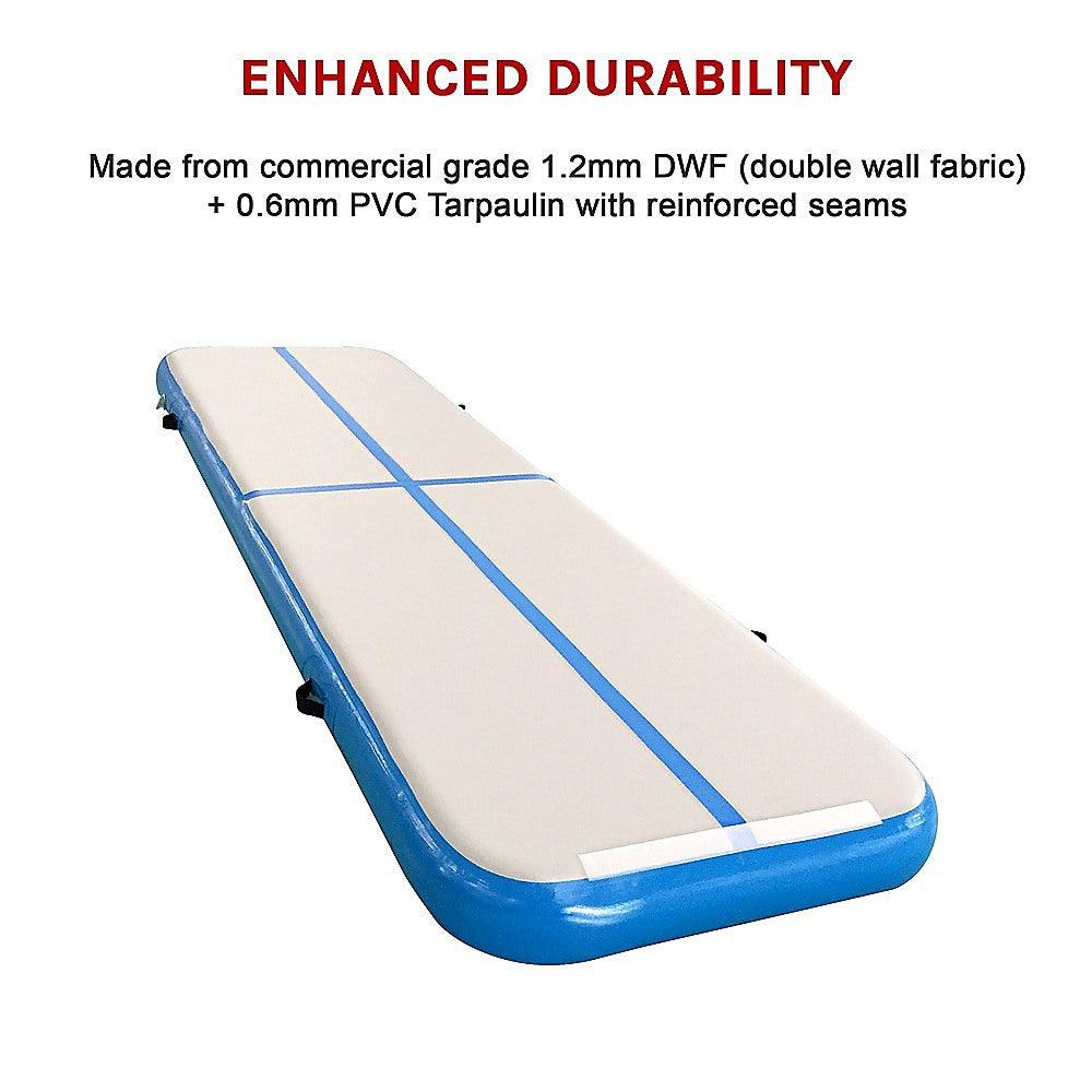 4m Inflatable Air Track Gym Mat Airtrack Tumbling Gymnastics Tumbling with Pump - John Cootes