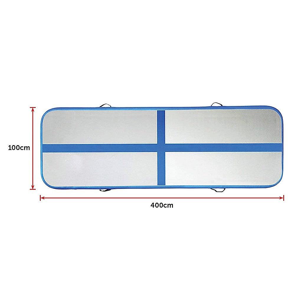 4m Inflatable Air Track Gym Mat Airtrack Tumbling Gymnastics Tumbling with Pump - John Cootes