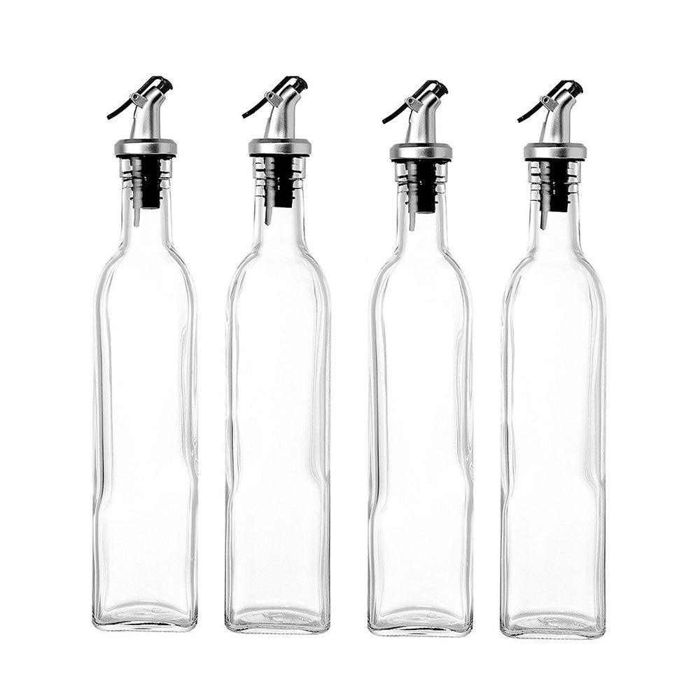 4PCS 500ml Olive Oil Vinegar Pourer Dispenser Cooking Glass Bottle Kitchen Tools - John Cootes