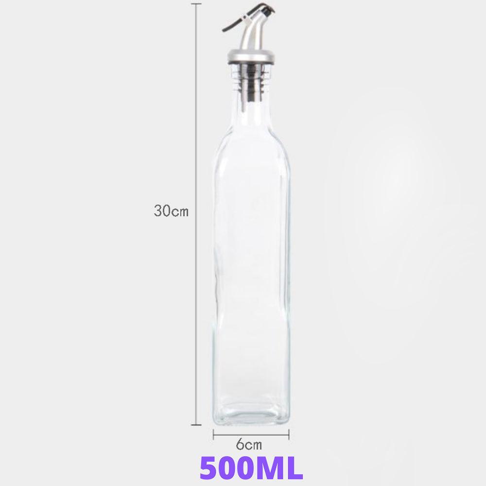4PCS 500ml Olive Oil Vinegar Pourer Dispenser Cooking Glass Bottle Kitchen Tools - John Cootes
