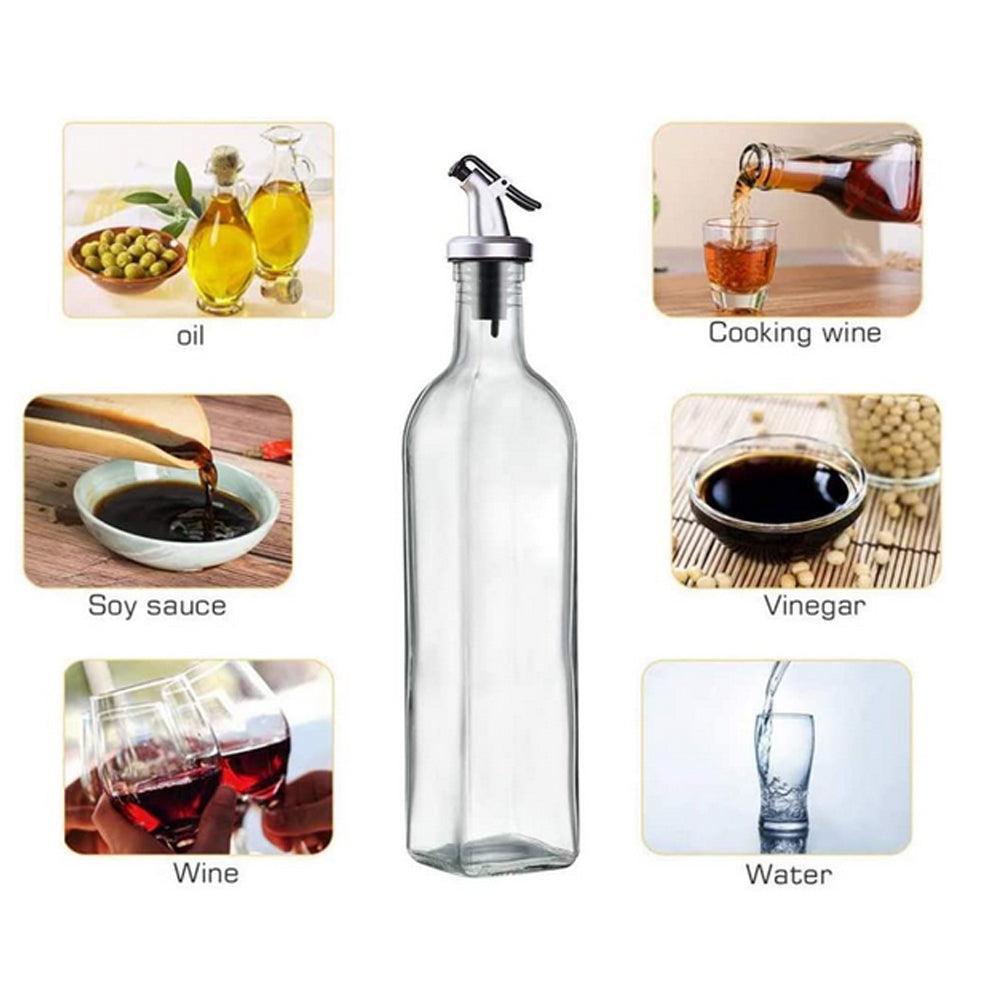 4PCS 500ml Olive Oil Vinegar Pourer Dispenser Cooking Glass Bottle Kitchen Tools - John Cootes