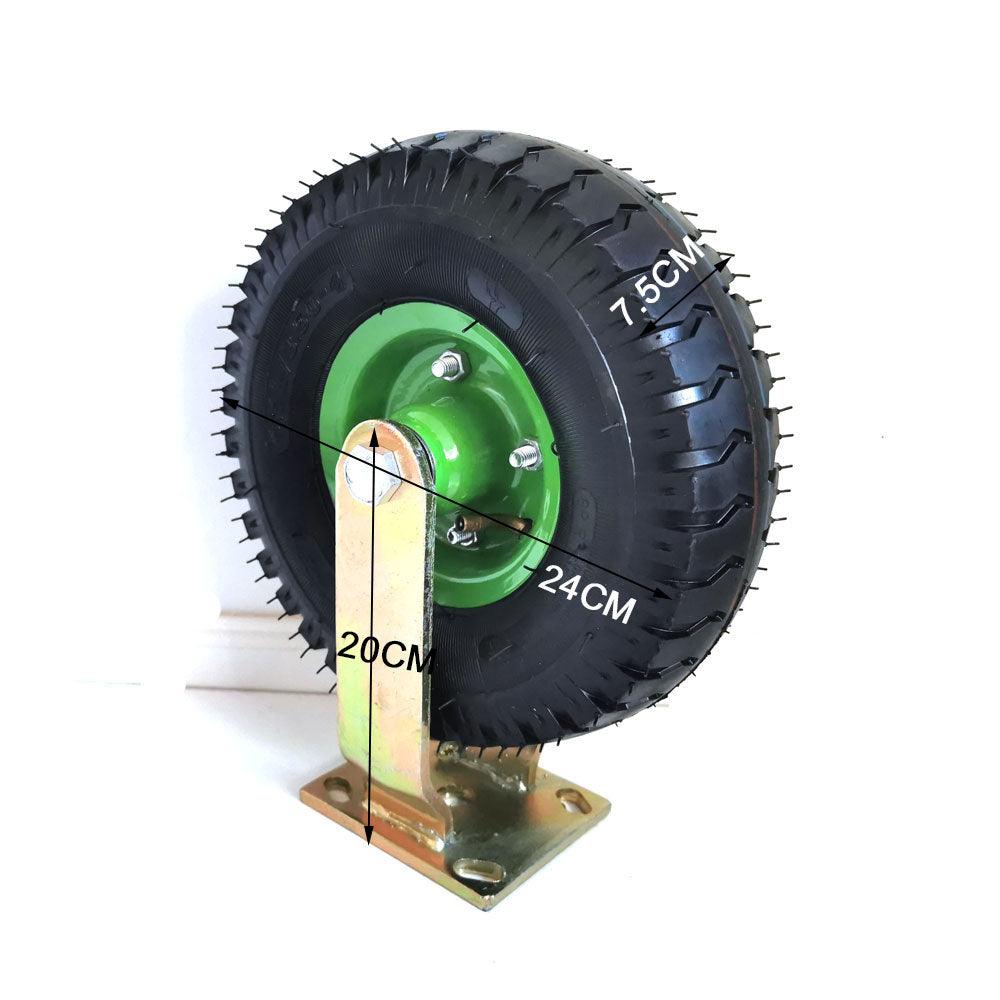 4x 10 Inch Swivel Castor Caster Pneumatic Tyres Wheels Trolley Cart Wheelbarrow - John Cootes