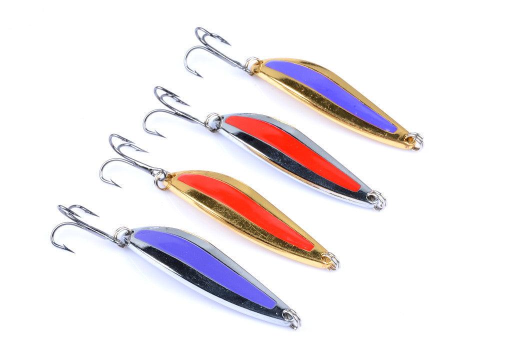 4x 10g Metal Spoon Fishing Hard Lure Spinner Spoon Baits - John Cootes