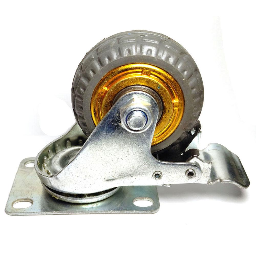 4x 3" Heavy Duty Industrial Swivel Brake Caster Wheel Wheels Castor 500KG Trolley - John Cootes