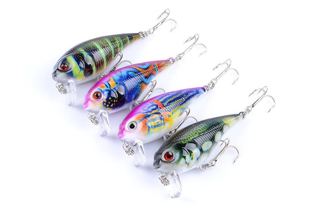 4x 5.5cm Popper Crank Bait Fishing Lure Lures Surface Tackle Saltwater - John Cootes