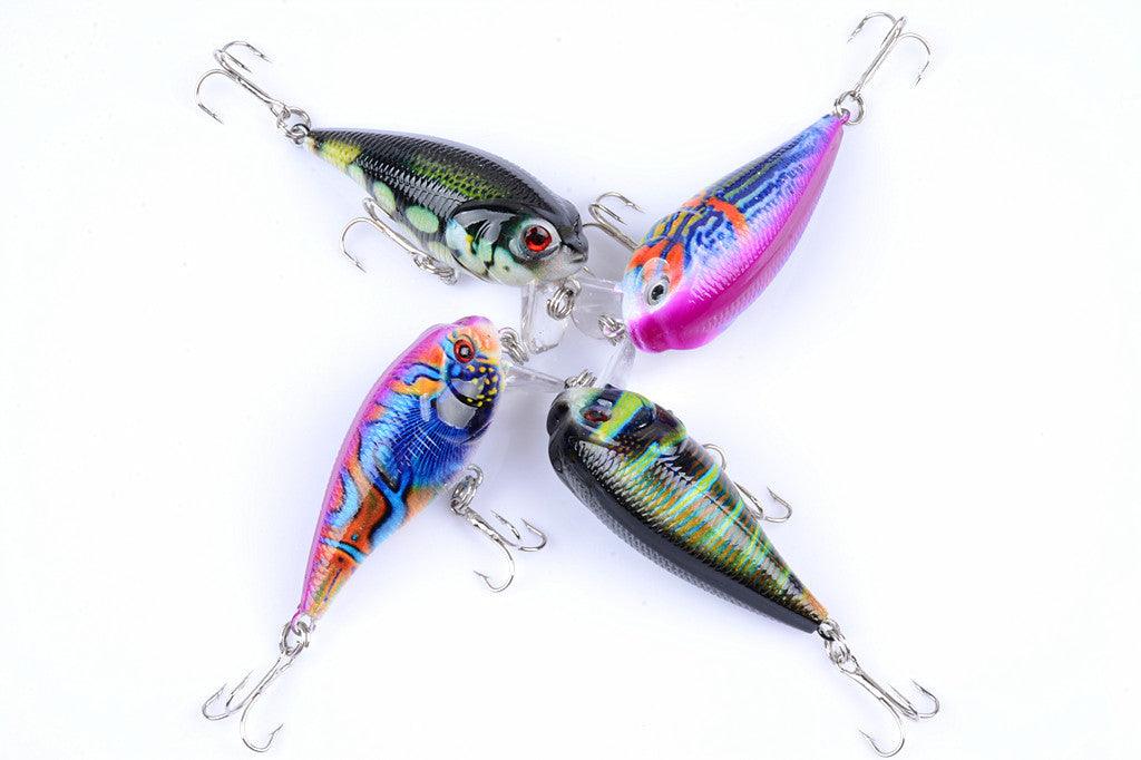 4x 5.5cm Popper Crank Bait Fishing Lure Lures Surface Tackle Saltwater - John Cootes