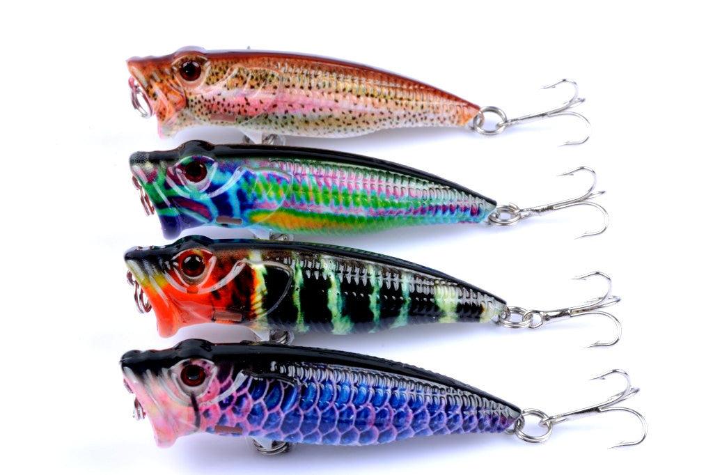 4X 6.5cm Popper Poppers Fishing Lure Lures Surface Tackle Fresh Saltwater - John Cootes