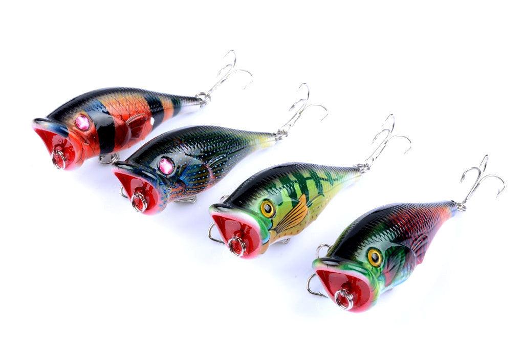 4X 6.5cm Popper Poppers Fishing Lure Lures Surface Tackle Fresh Saltwater - John Cootes