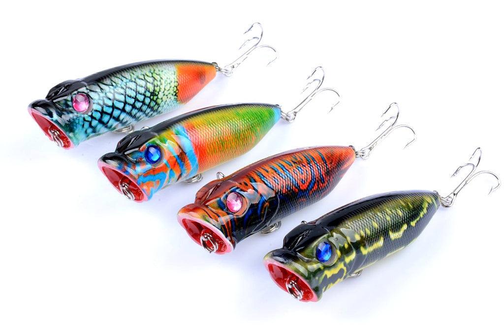 4X 6.5cm Popper Poppers Fishing Lure Lures Surface Tackle Saltwater - John Cootes