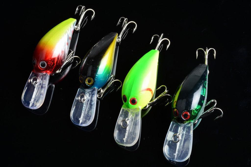 4x 7.3cm Popper Crank Bait Fishing Lure Lures Surface Tackle Saltwater - John Cootes