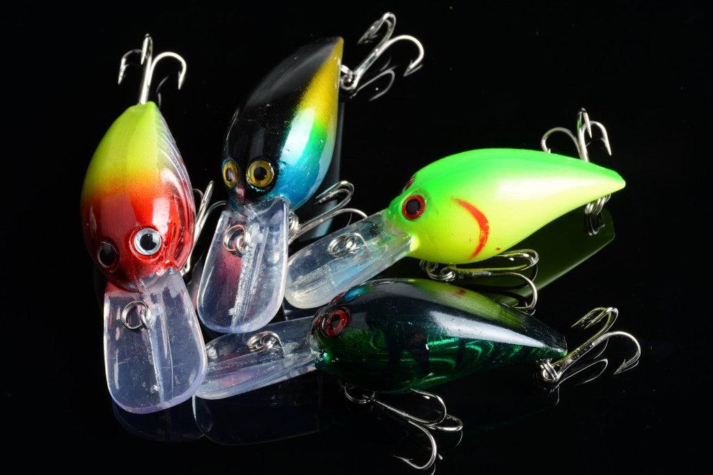 4x 7.3cm Popper Crank Bait Fishing Lure Lures Surface Tackle Saltwater - John Cootes