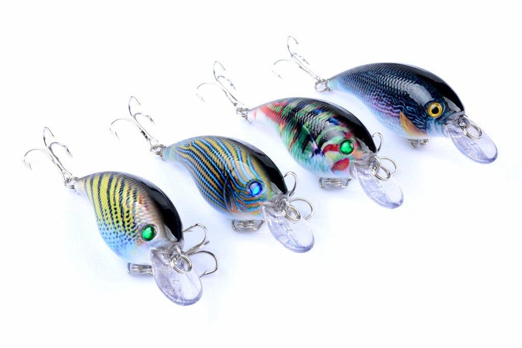 4x 7.5cm Popper Crank Bait Fishing Lure Lures Surface Tackle Saltwater - John Cootes