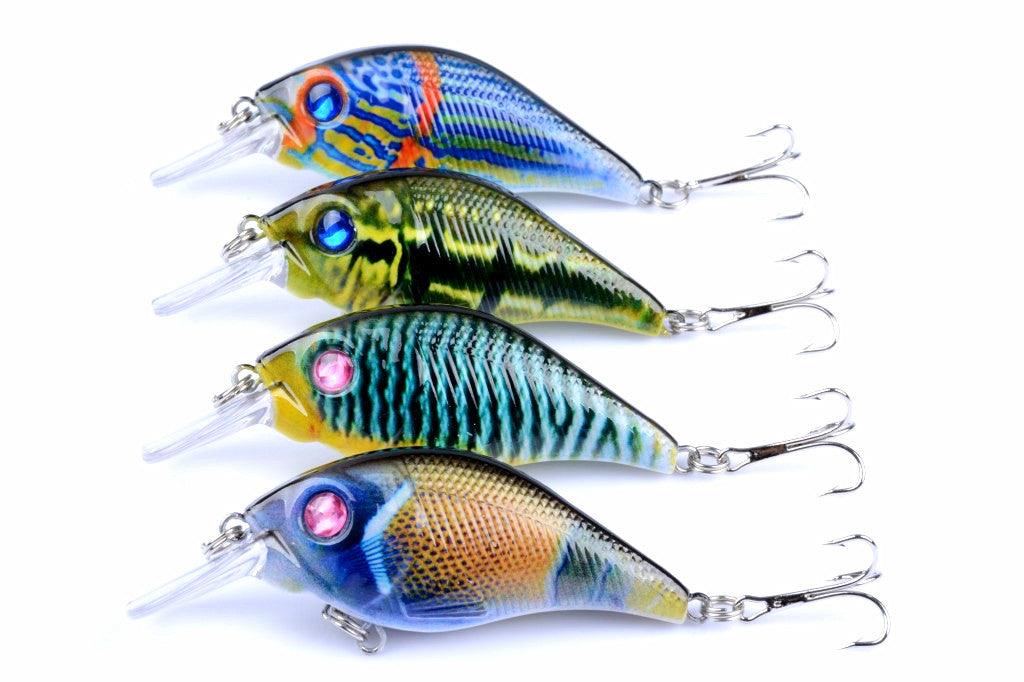 4x 7.5cm Popper Crank Bait Fishing Lure Lures Surface Tackle Saltwater - John Cootes