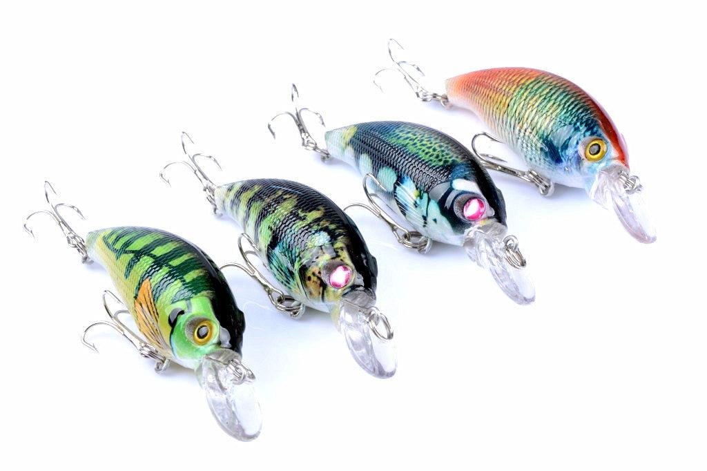 4x 7.5cm Popper Crank Bait Fishing Lure Lures Surface Tackle Saltwater - John Cootes