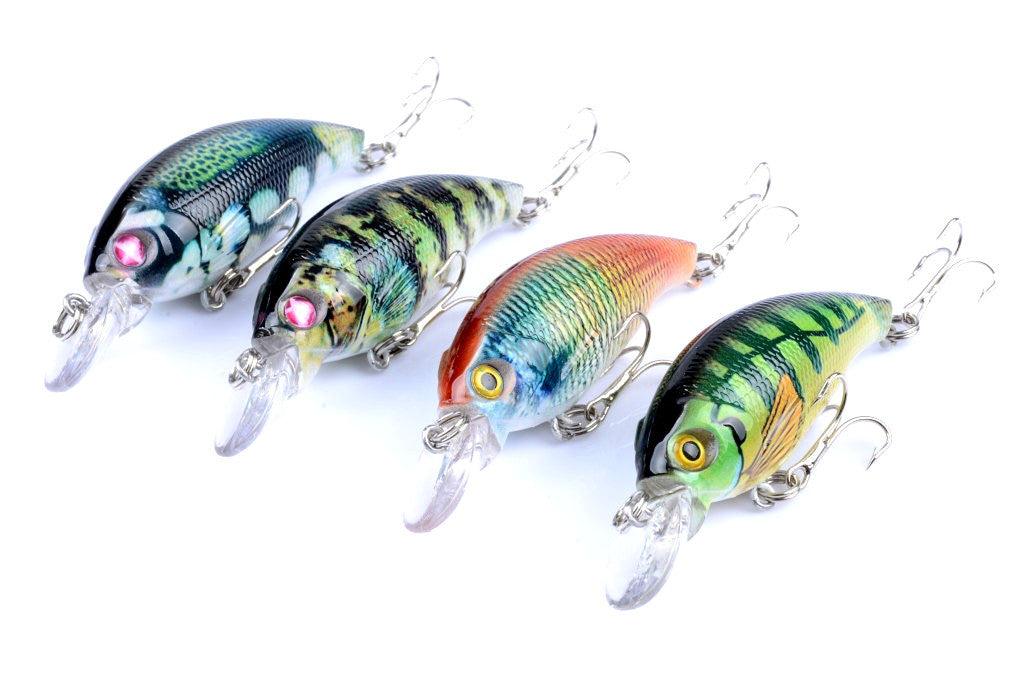 4x 7.5cm Popper Crank Bait Fishing Lure Lures Surface Tackle Saltwater - John Cootes