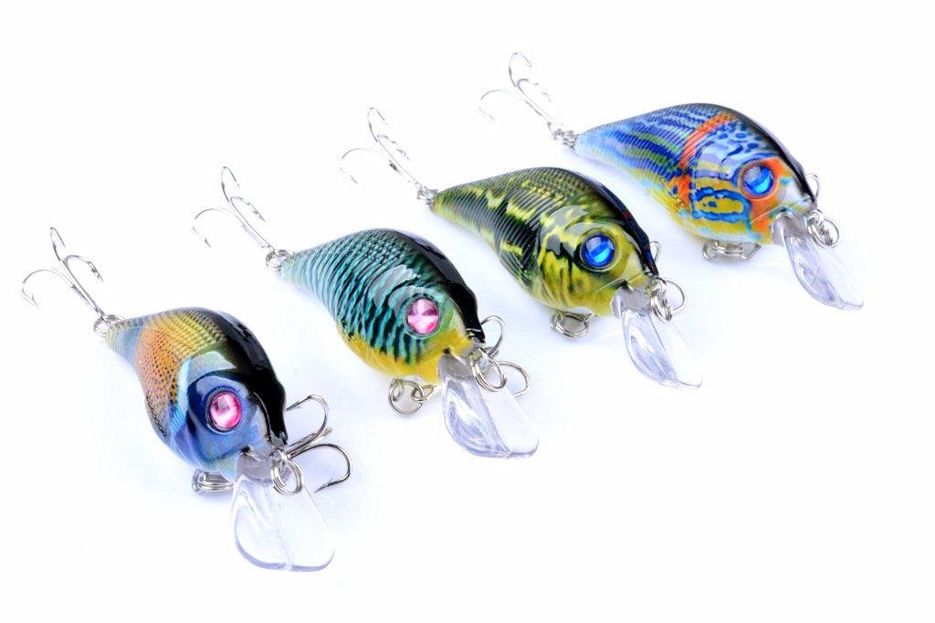 4x 7.5cm Popper Crank Bait Fishing Lure Lures Surface Tackle Saltwater - John Cootes