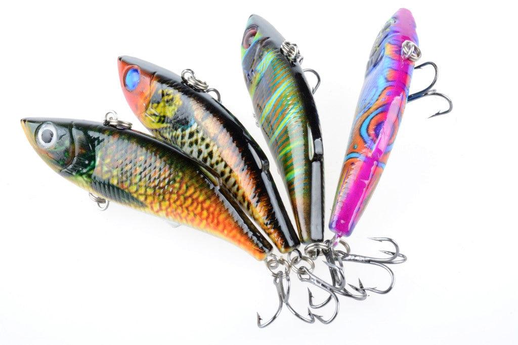 4x 8cm Vib Bait Fishing Lure Lures Hook Tackle Saltwater - John Cootes