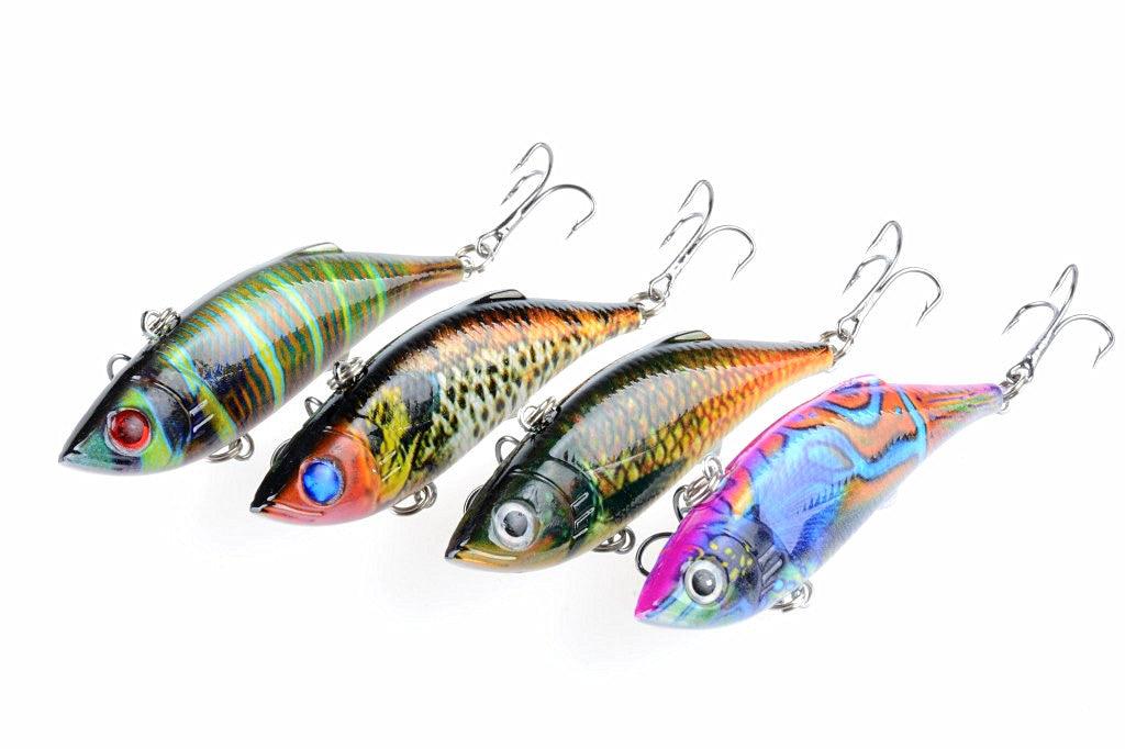 4x 8cm Vib Bait Fishing Lure Lures Hook Tackle Saltwater - John Cootes