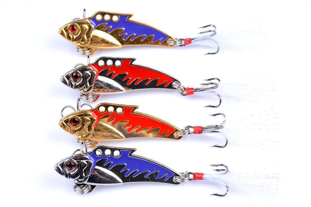 4X 8g Fishing Switchblade Blade VIBE VIB Metal Lures 50mm - John Cootes