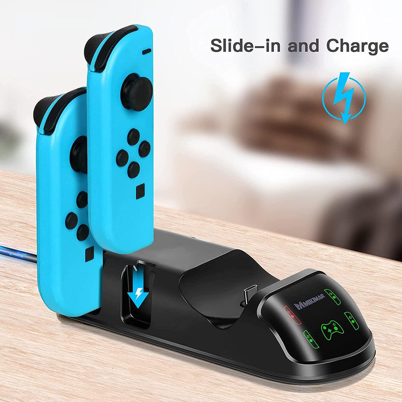 5 in 1 Controller Charger Dock for Nintendo Switch Joy-Cons and Pro Controller with LED Indicator and Type-C Charging Cable - John Cootes