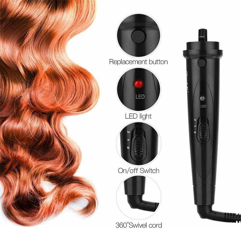 5 in 1 Hair Curler Wand Set Ceramic Styling Curling Iron Roller Barrel LED+Glove - John Cootes