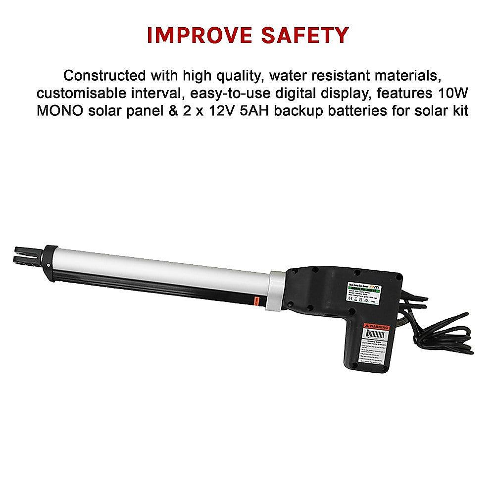 500KG 10W Solar Single Swing Auto Motor Remote Gate Opener - John Cootes