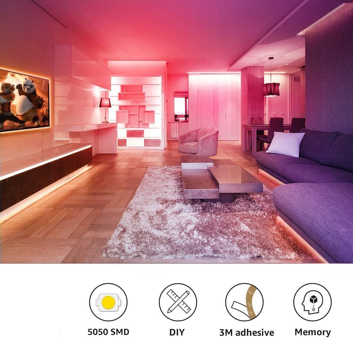 5050 RGB LED Strip Lights Waterproof SMD 300 IP65 5m 12V 44key IR Controller - John Cootes