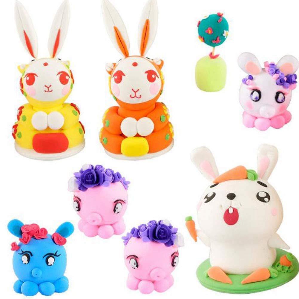 50Colors 1KG Toy DIY Craft Malleable Modelling Soft Clay Block Set Fimo Polymer - John Cootes