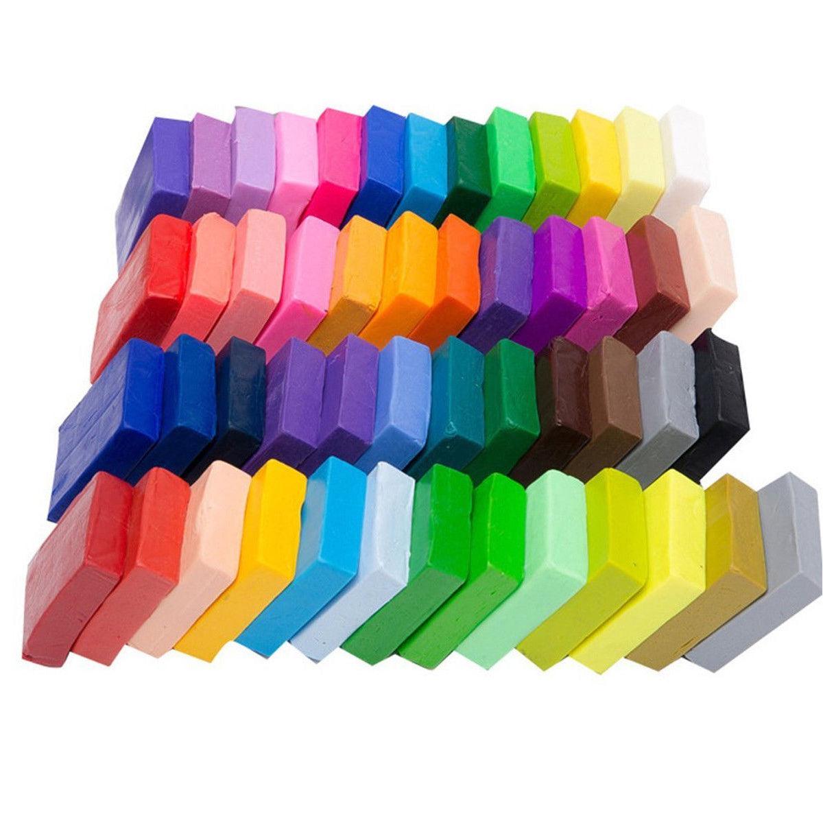 50Colors 1KG Toy DIY Craft Malleable Modelling Soft Clay Block Set Fimo Polymer - John Cootes