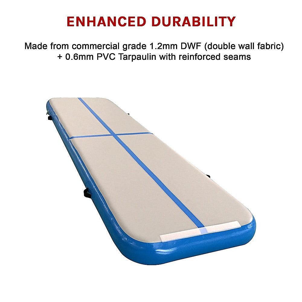 5m Inflatable Air Track Gym Mat Airtrack Tumbling Gymnastics Tumbling with Pump - John Cootes
