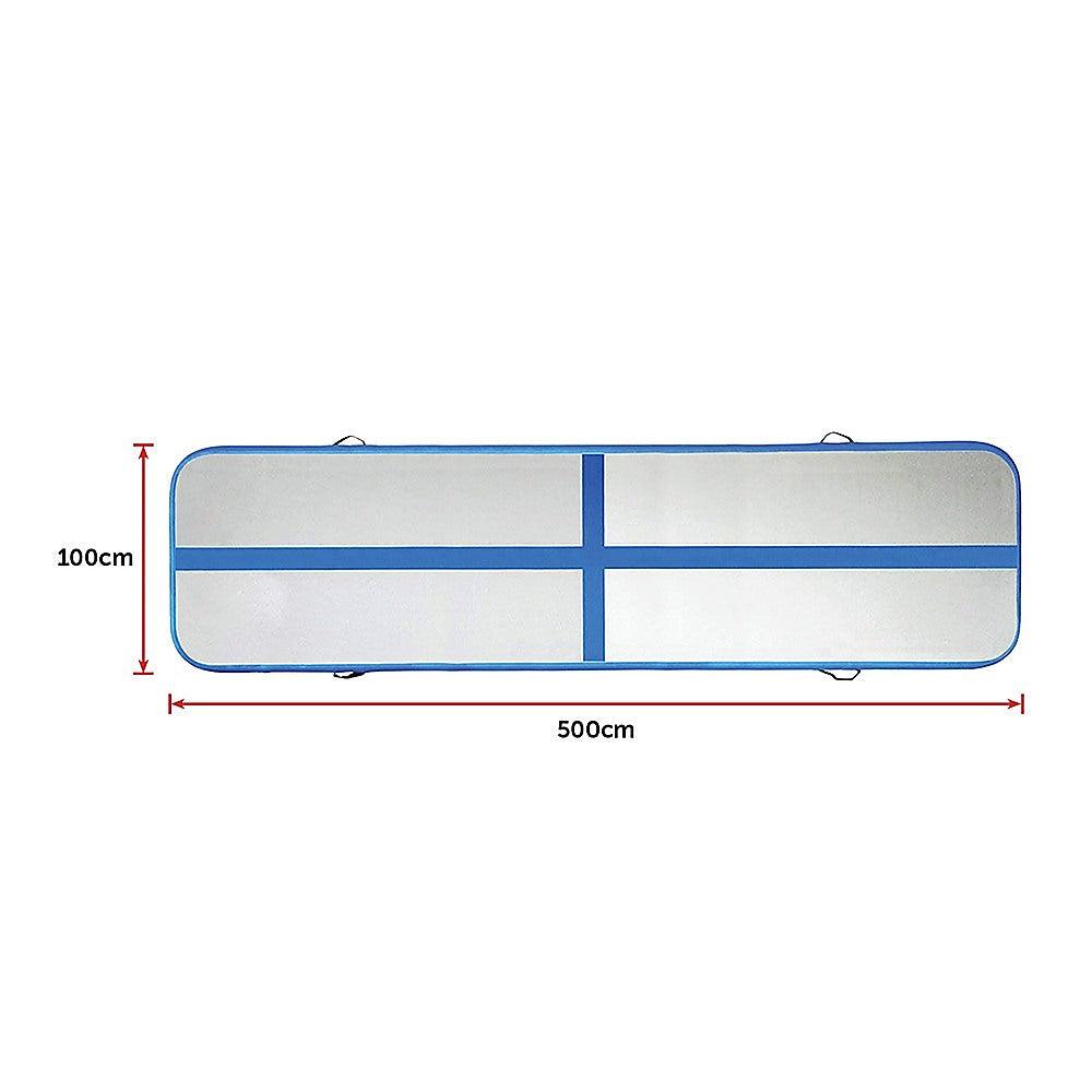 5m Inflatable Air Track Gym Mat Airtrack Tumbling Gymnastics Tumbling with Pump - John Cootes