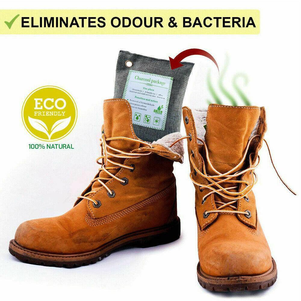 5PCS Air Purifying Bags Activated Bamboo Charcoal Freshener for Car Home Shoes 200g - John Cootes