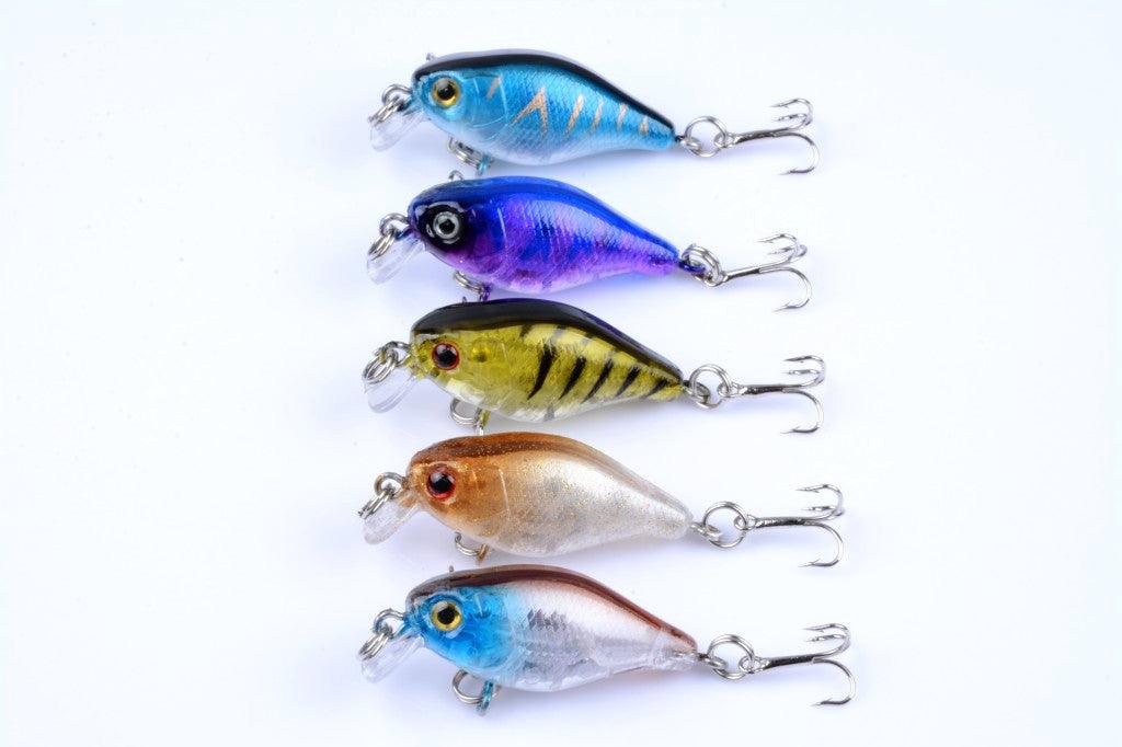 5x 4.3cm Popper Crank Bait Fishing Lure Lures Surface Tackle Saltwater - John Cootes